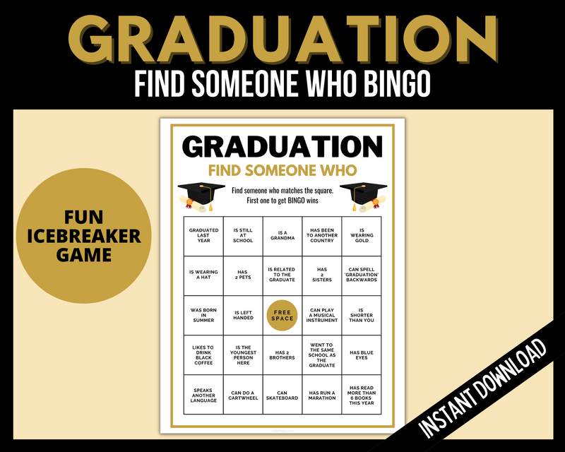 Graduation Find Someone Who Game