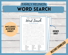Family reunion printable word search