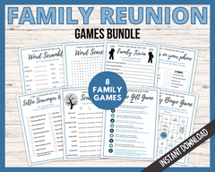 Family Reunion Printable Games Bundle