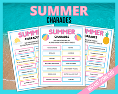 Summer Charades Printable Game
