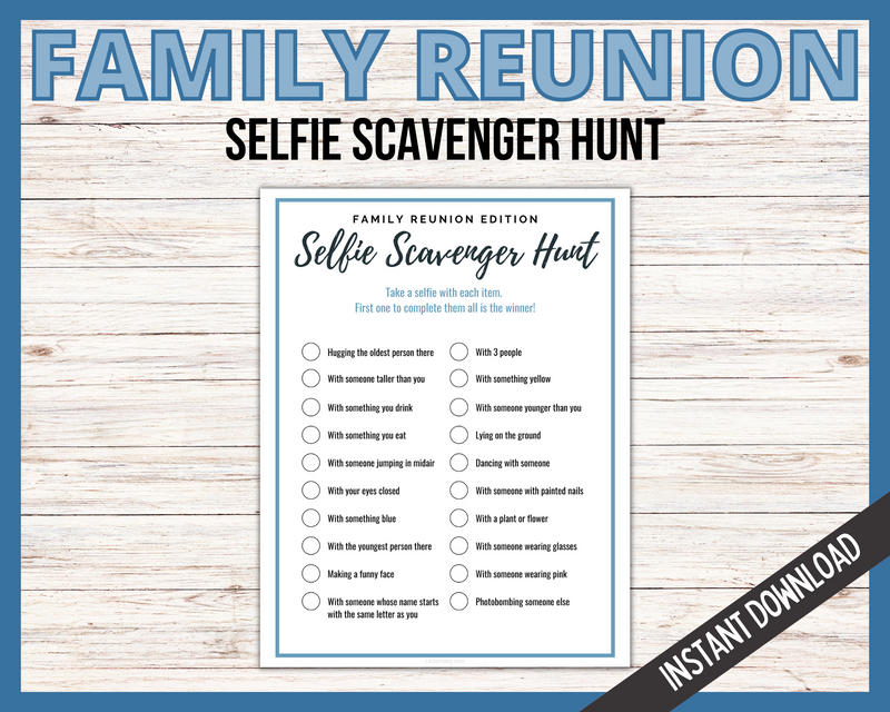 Family Reunion Selfie Scavenger Hunt