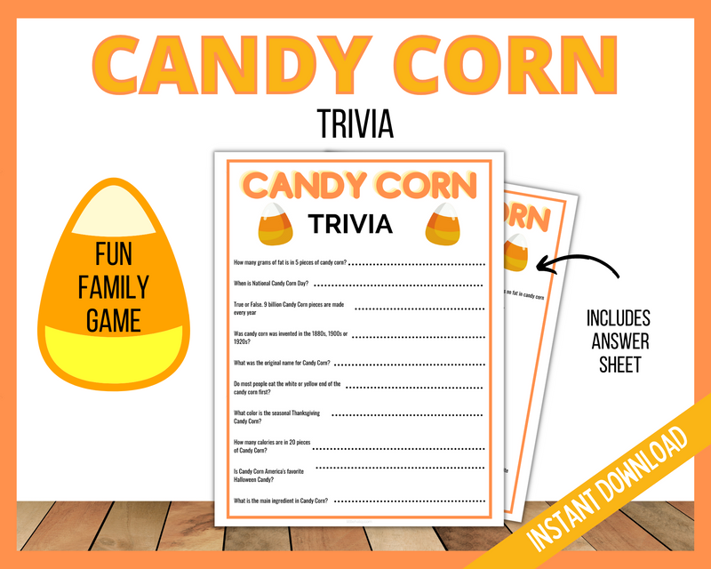 Candy Corn Trivia Printable Game