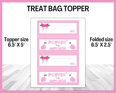 Easter Poppin Treat Bag Topper Pink Printable