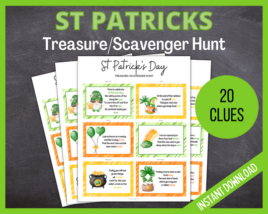 St Patricks Day Treasure Hunt Clues Printable