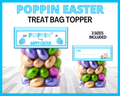 Poppin Easter Printable Gift Tag Blue