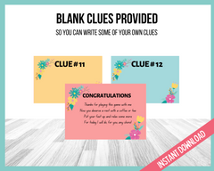 Mothers Day Scavenger Hunt Clues Printable