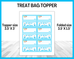 Pop It Printable Easter Treat Bag Topper Blue