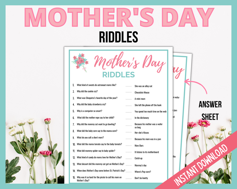 Mothers Day Printable Riddles and Jokes