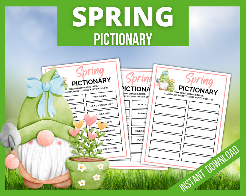 Spring Pictionary Printable Game