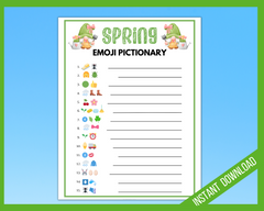 Printable Spring Emoji Pictionary Game
