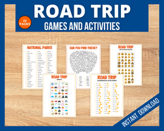 Printable Road Trip Bingo and Games for Kids