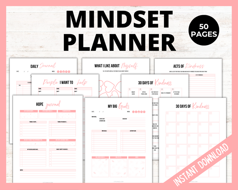 Teen Mindset Planner printable