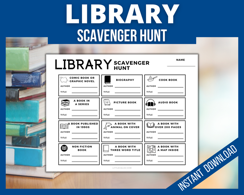 Printable Library Scavenger Hunt