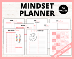 Pink Mindset Journal printable pagesr