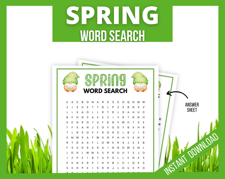 Spring Word Search | LittleHaloJ