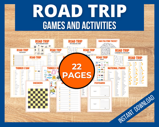Printable Road Trip Games and Activities for kids