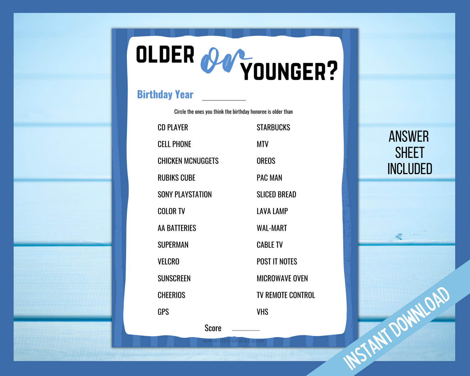 Are they older or younger game blue