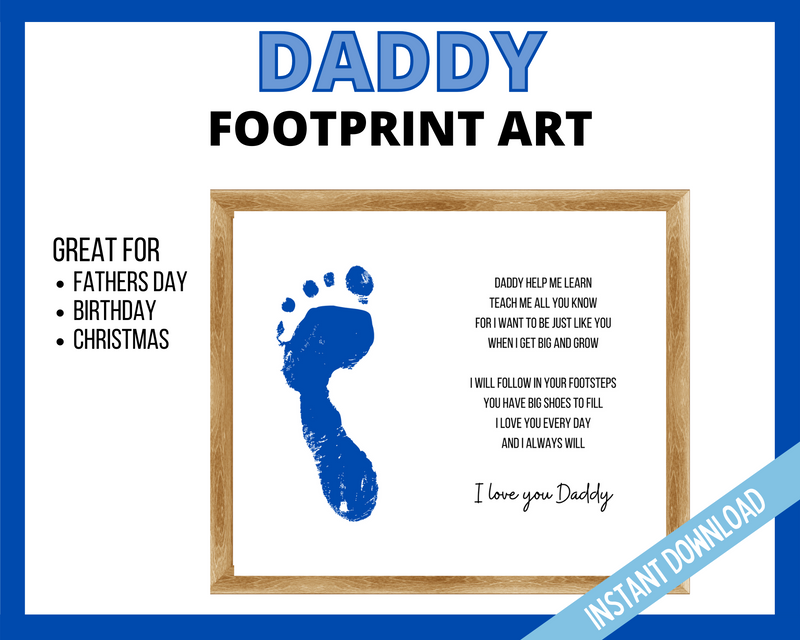 Daddy Footprint Art Printable