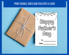 Happy Fathers Day Printable Coloring Card