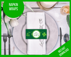 St Patricks Day Printable Napkin Wrap
