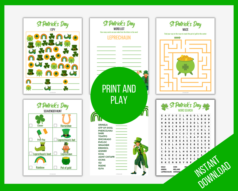 Printable St Patricks Day Games