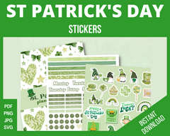 Printable St Patricks Day Planner Stickers