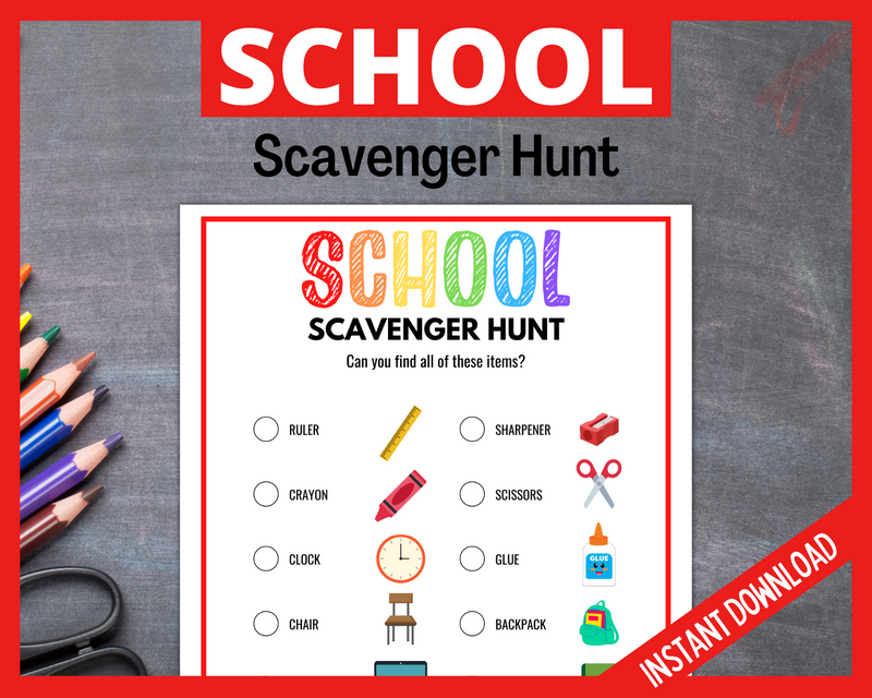 Printable School Scavenger Hunt