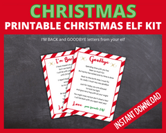 Printable Im Back and Goodbye Christmas Elf Letters