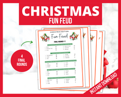 Christmas Fun Feud Family Printable Game