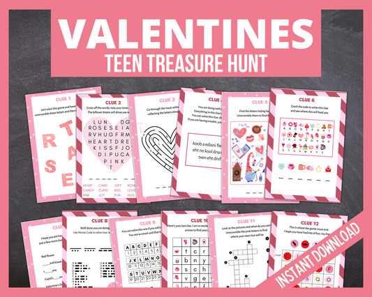 Printable Teen Valentines Day Scavenger Hunt