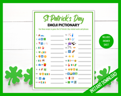 Printable St Patricks Emoji Pictionary