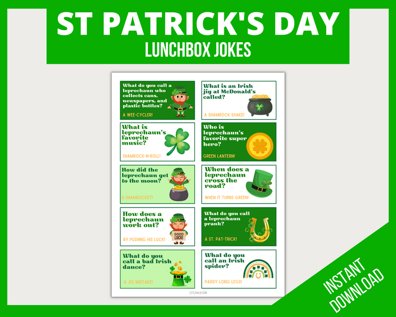 St Patricks Day Printable Lunchbox Jokes