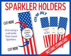 Happy 4th of July Sparkler Holders