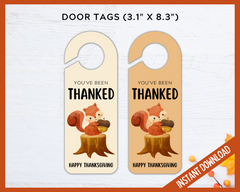 You've been thanked door hanger tags