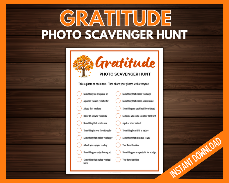 Gratitude Scavenger Hunt | LittleHaloJ