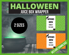 Halloween Juice Box Wrappers Printable
