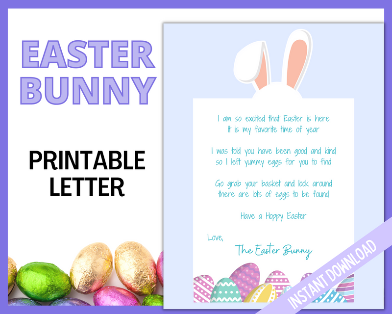 Easter Bunny Printable Letter