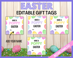 Easter Editable Gift Tags