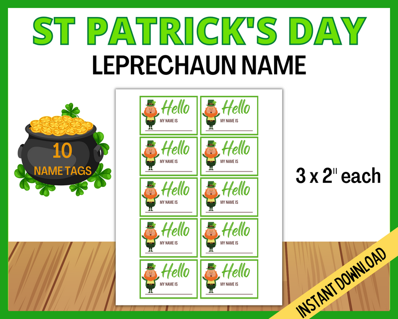 What is your Leprechaun Name Printable Game