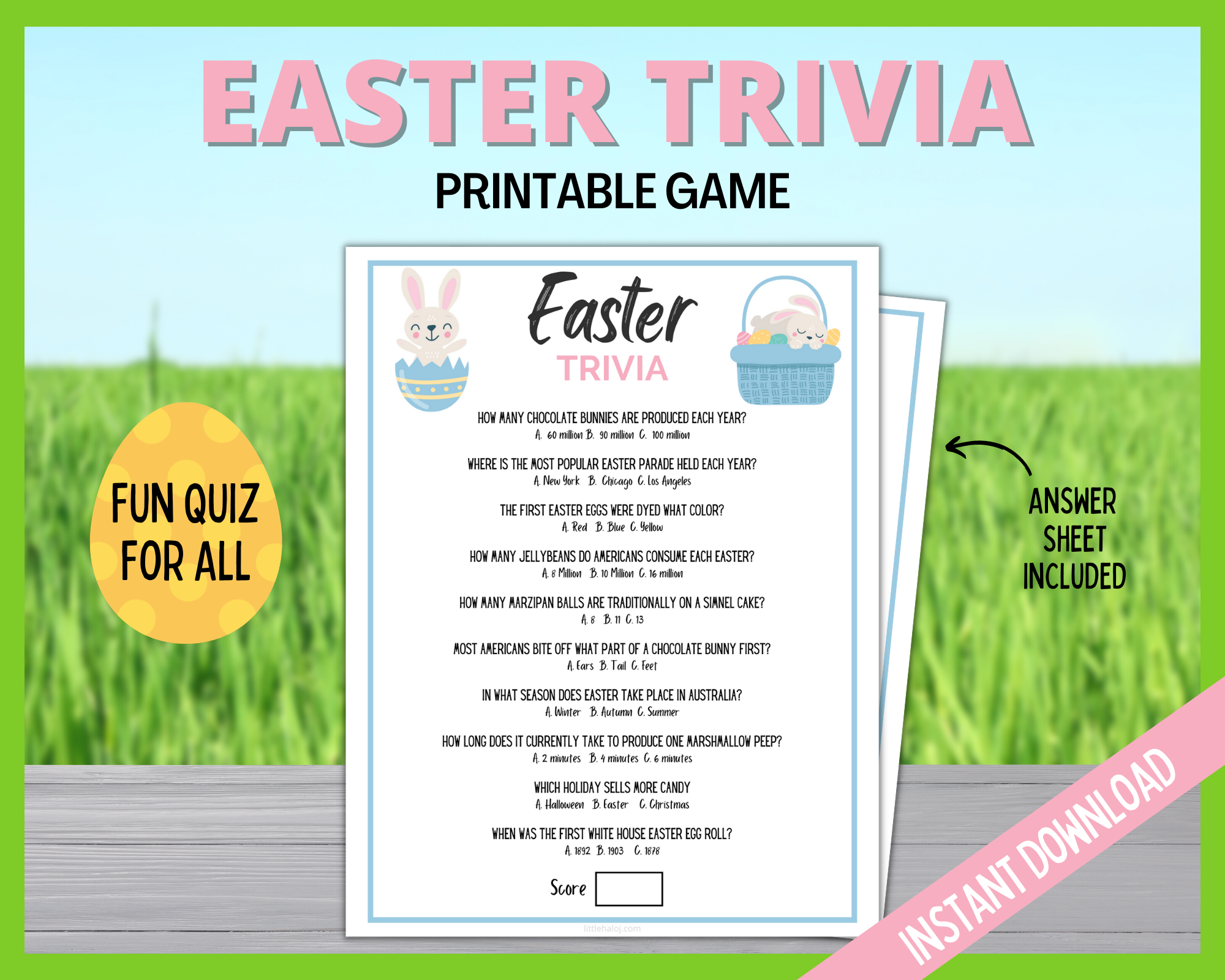 Easter trivia shop