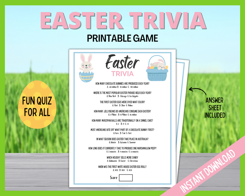 Printable Easter Trivia Game