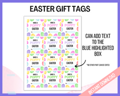 Editable Easter Have a Poppy Easter Gift Tag