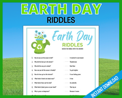 Earth Day Riddles for Kids Printable