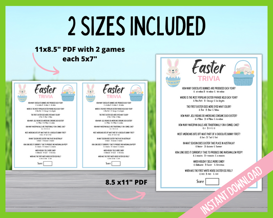 Easter Trivia Game Printable