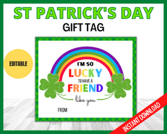 St Patrick's Day Editable Gift Tag