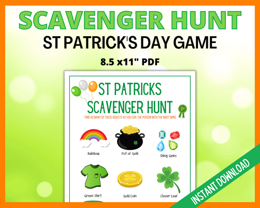Printable Kids St Patricks Day Scavenger Hunt
