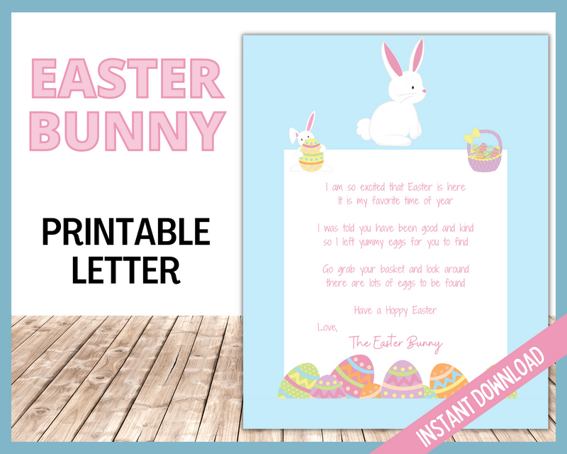 Easter Bunny Letter for kids