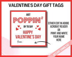 Valentines Pop It Gift Tag Custom