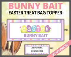 Easter Bunny Bait Treat Bag Topper