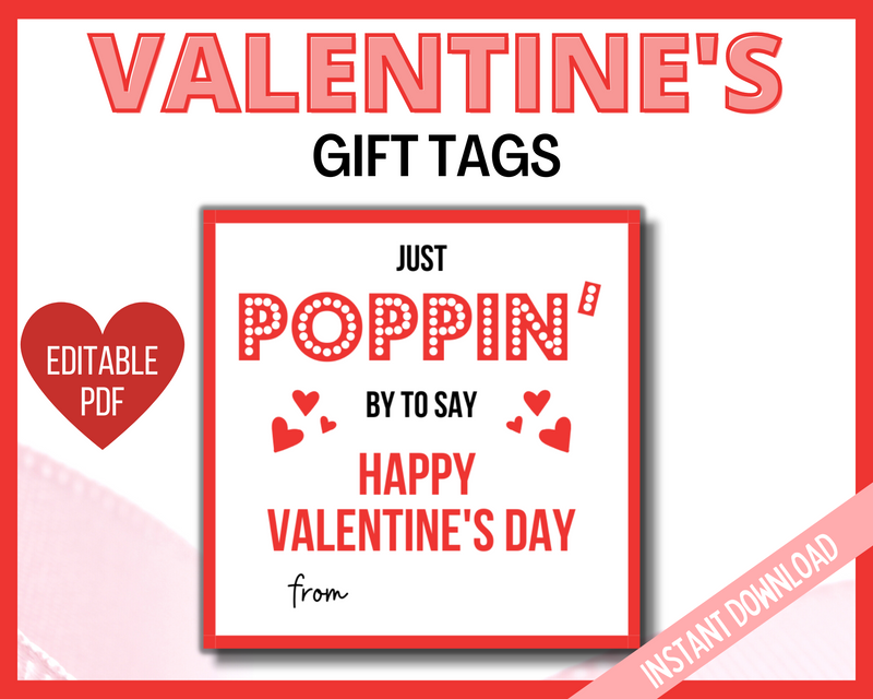 Personalized Valentine's Day Pop It Gift Tag